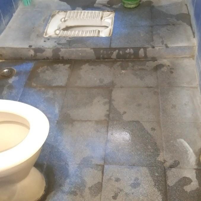 Bathroom Cleaning before