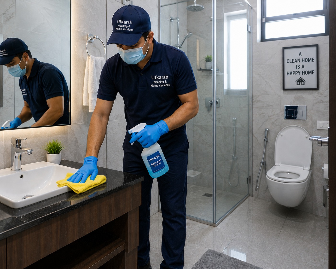 Bathroom deep cleaning