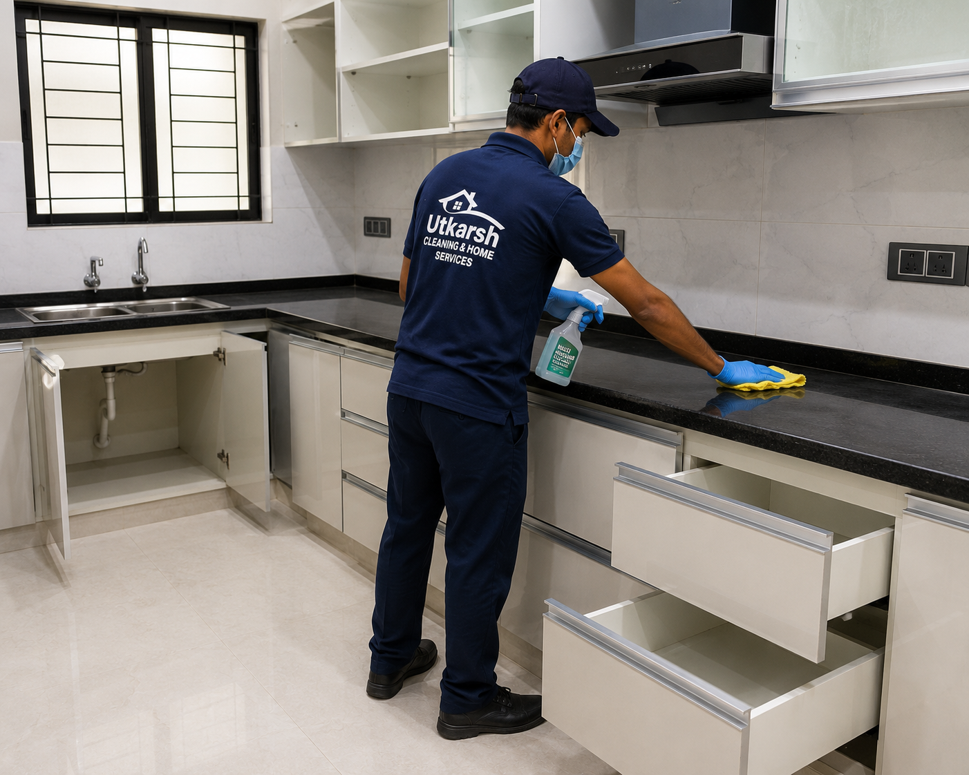 Empty Kitchen Cleaning